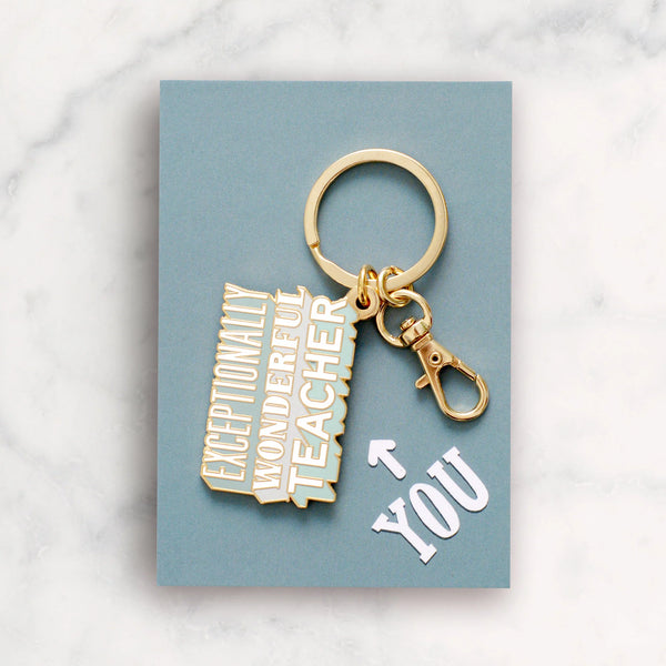 Exceptionally Wonderful Teacher Keyring by Alphabet Bags