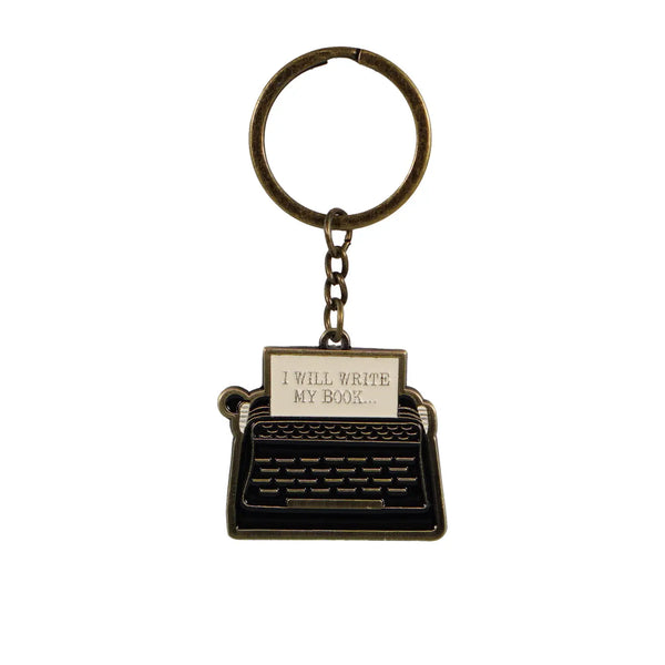 I Will Write My Book Metal Keyring