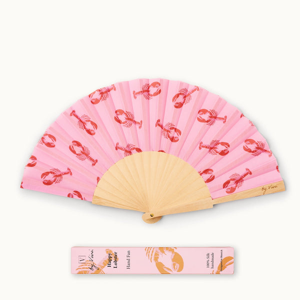 Happy Lobster Hand Fan