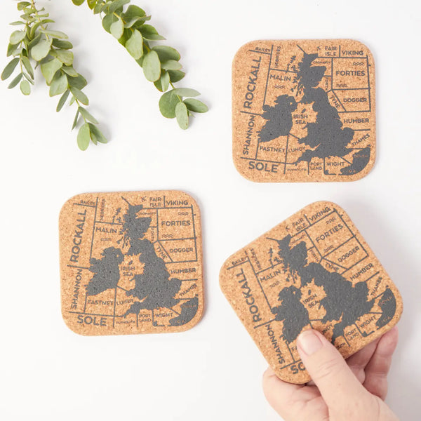Shipping Forecast Cork Coasters