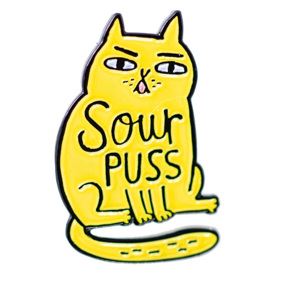 Sour Puss Enamel Pin Badge