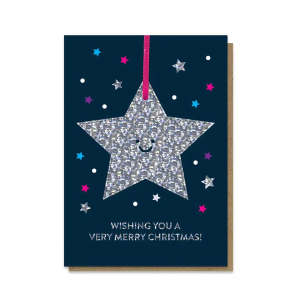 Sparkly Star Pop-Out Bauble Card