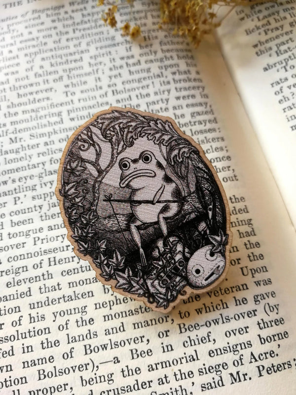 At Night When the Lake is a Mirror Wooden Pin