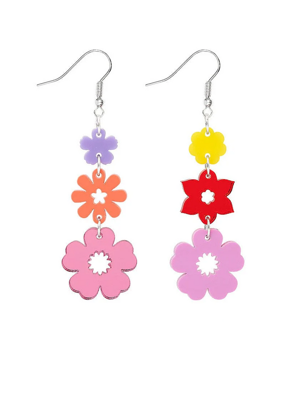 Festival of Flowers Graduating Drop Earrings by Tatty Devine