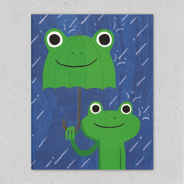 Frog Brolly Mini Card by Lisa Jones Studio