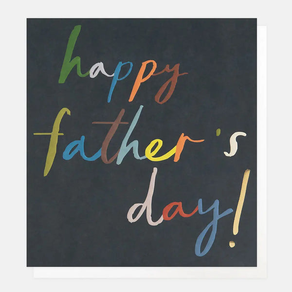 Happy Father's Day Colourful Script