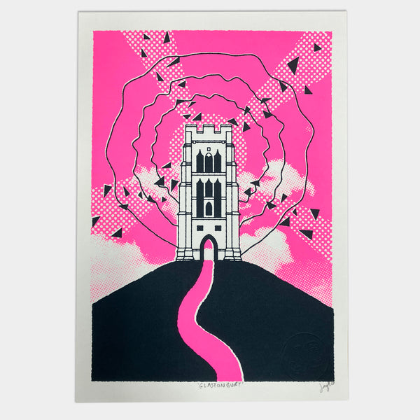 Glastonbury Screen Print by Joseph Cox