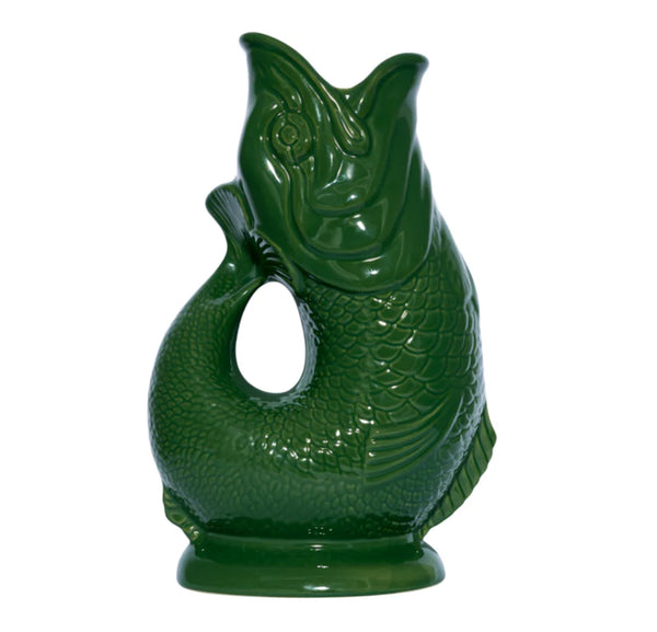 Green Original Gluggle Jug Pitcher Vase by The Gluggle Jug Factory