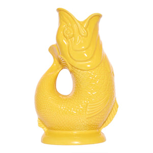 Yellow fish glug jug originally by wade - vintage style 