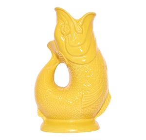 Yellow fish glug jug originally by wade - vintage style 