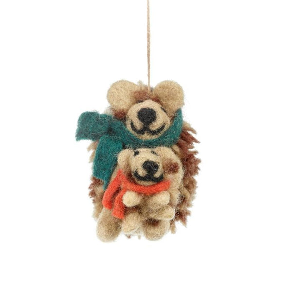 Snuggly Hedgehogs Felt Decoration