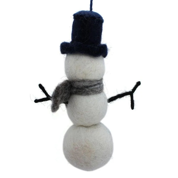 William the Snowman Felt Decoration