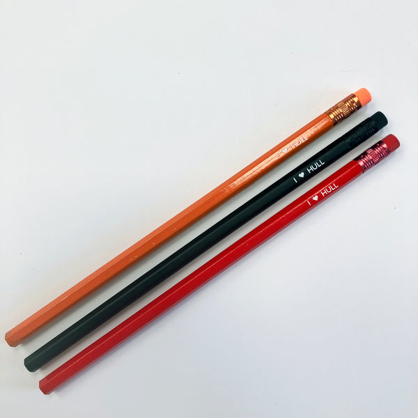 Pencil for the Hull lover. Stationery for those that love Hull. Comes in Hull City Tigers or Hull KR colour combo 