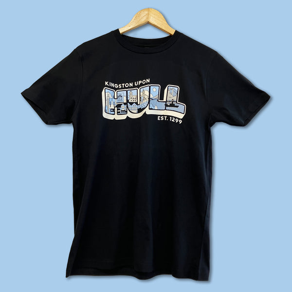 Kingston Upon Hull Wavy T-Shirt Black