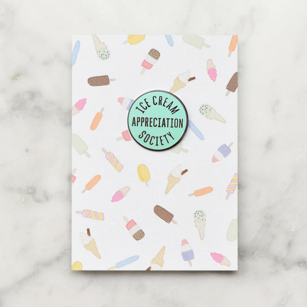 Ice Cream Appreciation Society (Mint) Enamel Pin