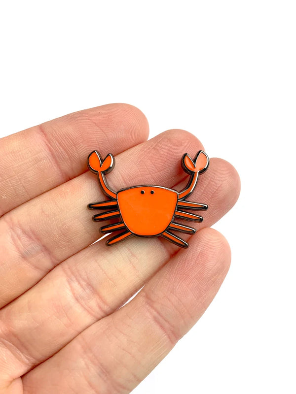 Crab Enamel Pin Badge by Tom Hardwick