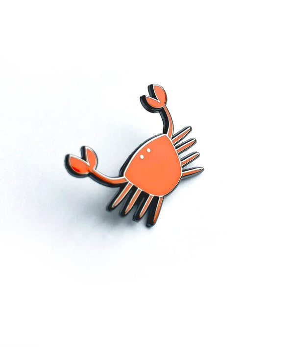 Crab Enamel Pin Badge by Tom Hardwick