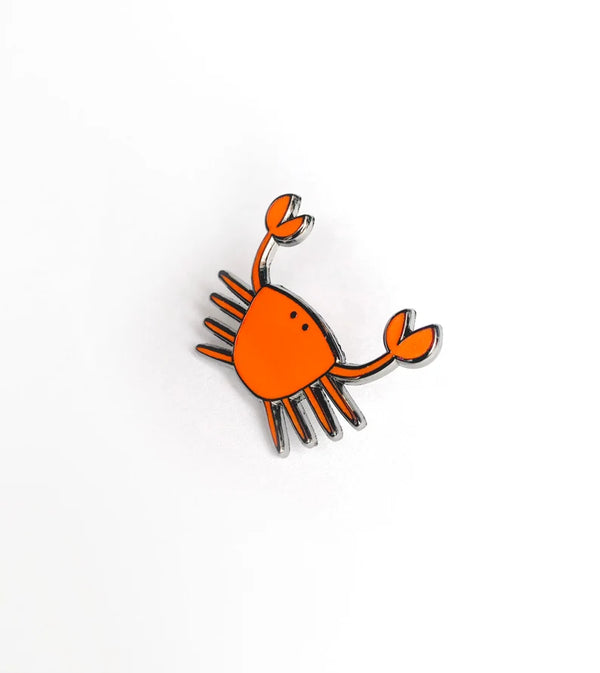 Crab Enamel Pin Badge by Tom Hardwick