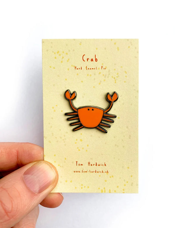 Crab Enamel Pin Badge by Tom Hardwick