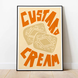 Custard cream biscuit art print 