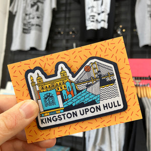 Hull landmarks souvenir or gift woven patch