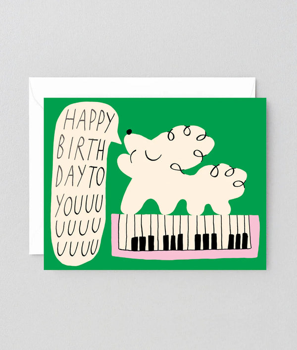 Happy Birthday Dog and Keyboard