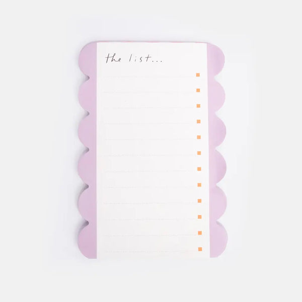 Lilac Scallop Edge List Pad