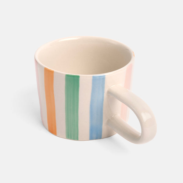Multi Stripe Ceramic Mug