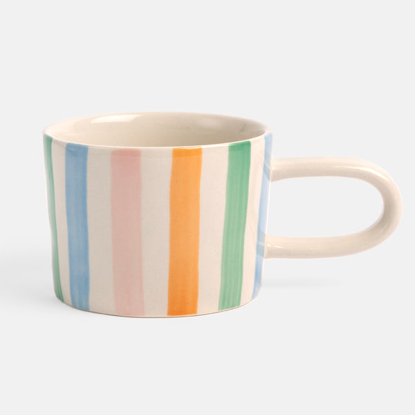 Multi Stripe Ceramic Mug