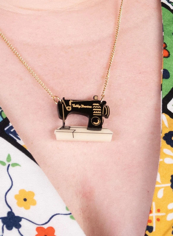 Mini Sewing Machine Necklace