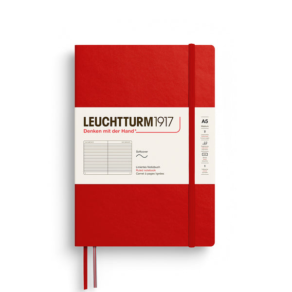 Leuchtturm1917 Medium (A5) Softcover Notebook - Cherry