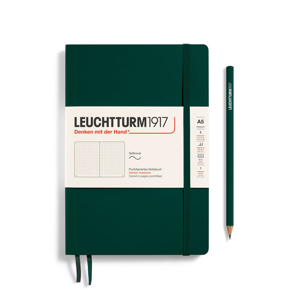 Leuchtturm1917 Medium (A5) Softcover Notebook - Forest Green
