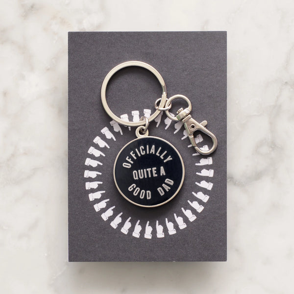 Officially Quite a Good Dad Keyring by Alphabet Bags