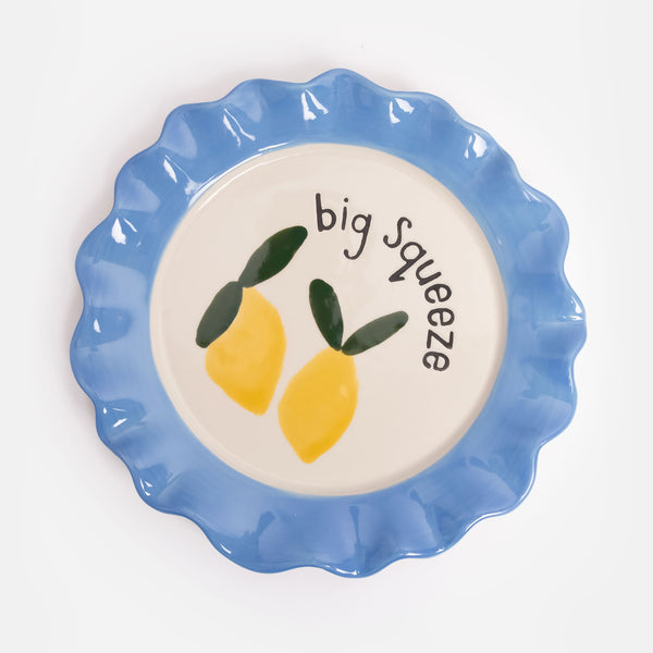 Big Squeeze Lemons Plate by Caroline Gardner