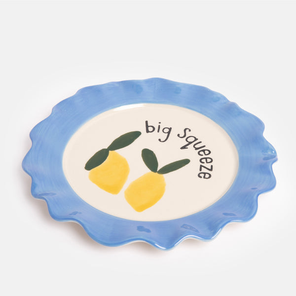 Big Squeeze Lemons Plate by Caroline Gardner