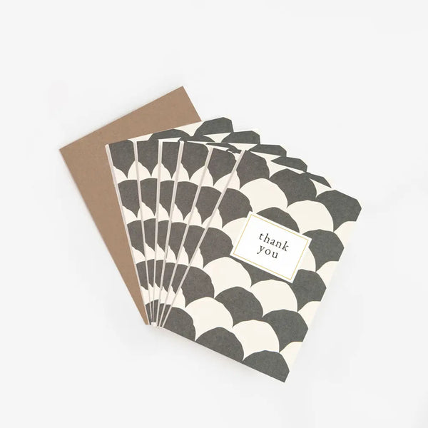 Thank You Mono Notecards Pack of 6