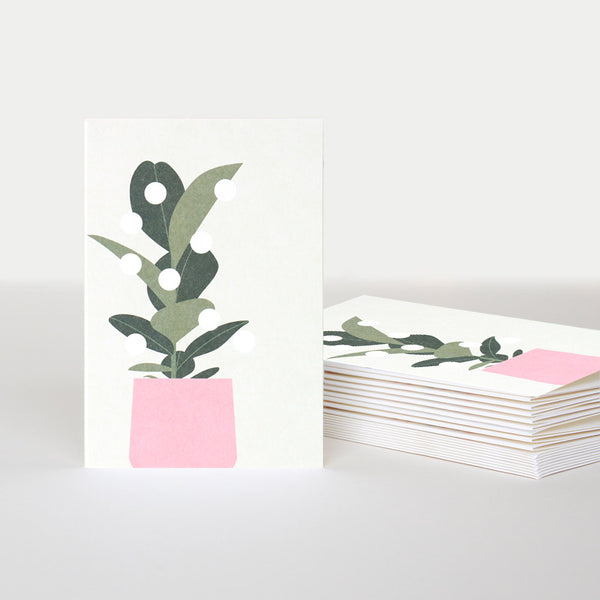 Dotty Potted Plant Notecards Pack of 10