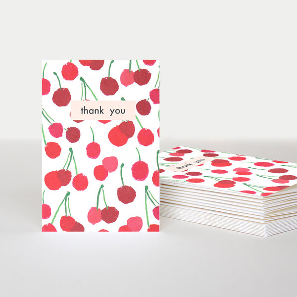 Thank You Cherries Notecards Pack of 10 by Caroline Gardner