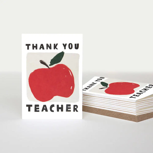 Thank You Teacher Red Apple Notecards Pack of 10