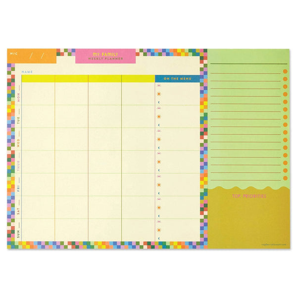 Family Weekly Planner with Tear-Off List Pad