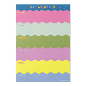 Cute colourful stationery - weekly planner pad