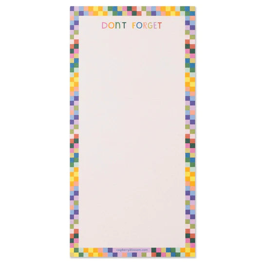 Rainbow Squares Don't Forget List Pad