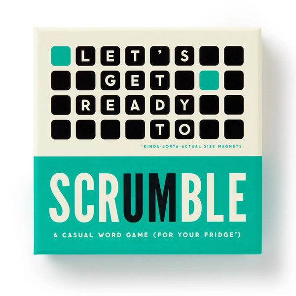 Scrabble or Scrumble Magnetic Fridge Game by Brass Monkey Box