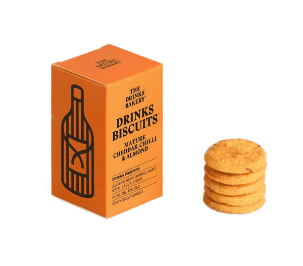 Mature Cheddar, Chilli & Almond Drinks Biscuits - 36g