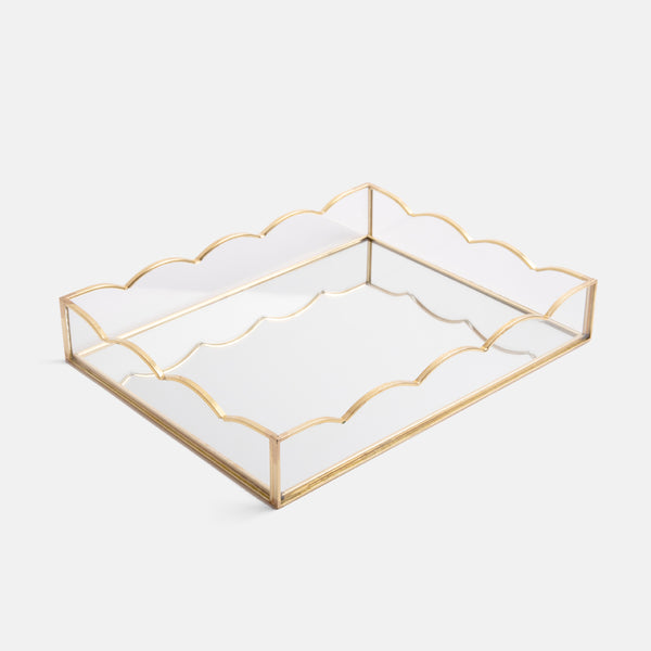 Gold Glass Scallop Tray