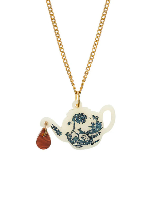 Vintage Teapot Pendant Necklace