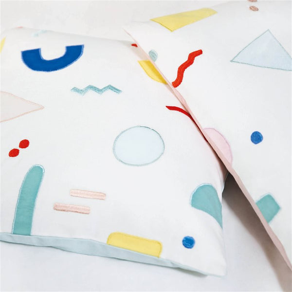 Painted Graphic Square Cushion