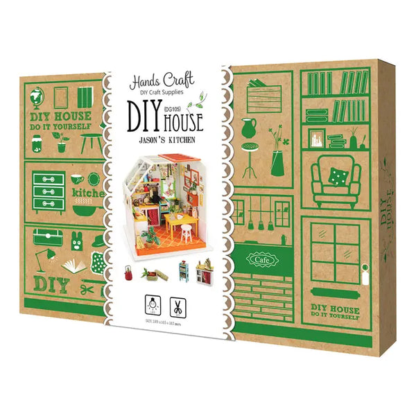 DIY Miniature House Kit - Jason's Kitchen by Hands Craft