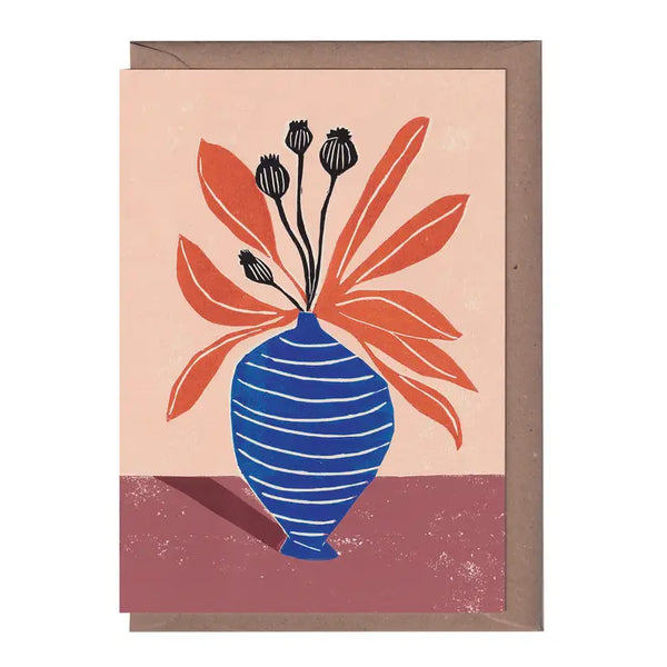 Dried Poppies Card by Luiza Holub