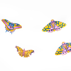 Moth Screenprinted Paper Garland by East End Press